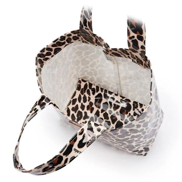 CONSUELA MONA TAN BLACK CHEETAH LEOPARD JAGUAR GRAB GO SHOULDER TOTE BAG - Picture 3 of 6